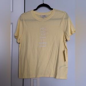 Forever 21 Light Yellow Multilingual “Mom” Tee